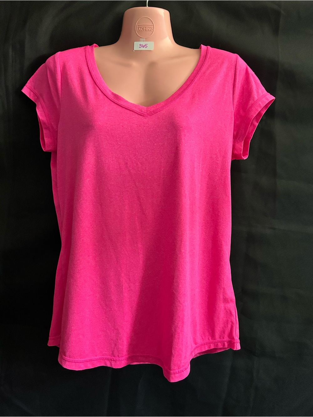 Xersion Women’s V-Neck Short Sleeve Tee - Hot Pink MD